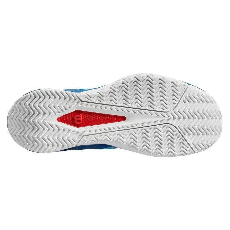 Zapatillas Wilson Rush Pro Lite Blanco Azul Perla Rojo Mujer Pádel Elite