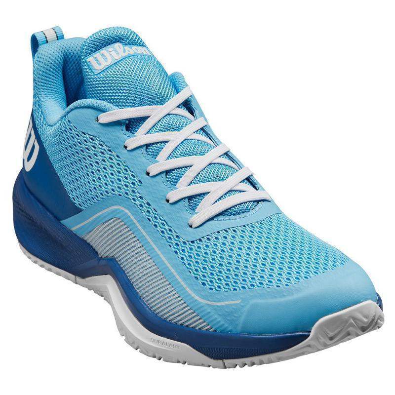 Zapatillas Wilson Rush Pro Lite Azul Royal Cielo Blanco Mujer Pádel Elite