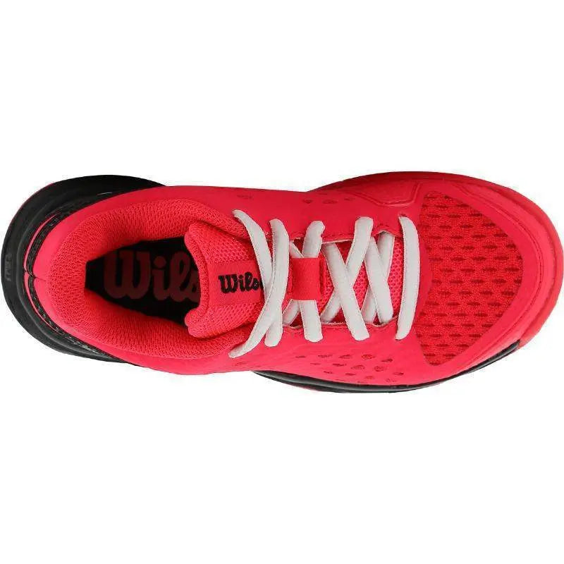 Zapatillas Wilson Rush Pro Rosa Negro Blanco Junior Pádel Elite